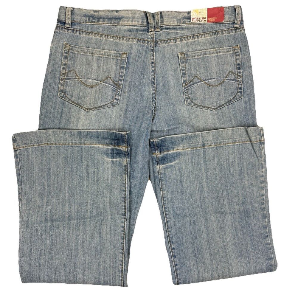 Mossimo Womens Lowest‎ Rise Wide Leg Stretch Jeans Size 15 Light Wash